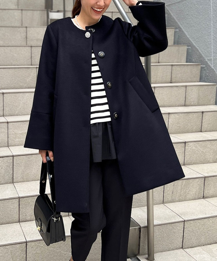 ビジューブローチAラインコート SNIDEL スナイデル ジャケット