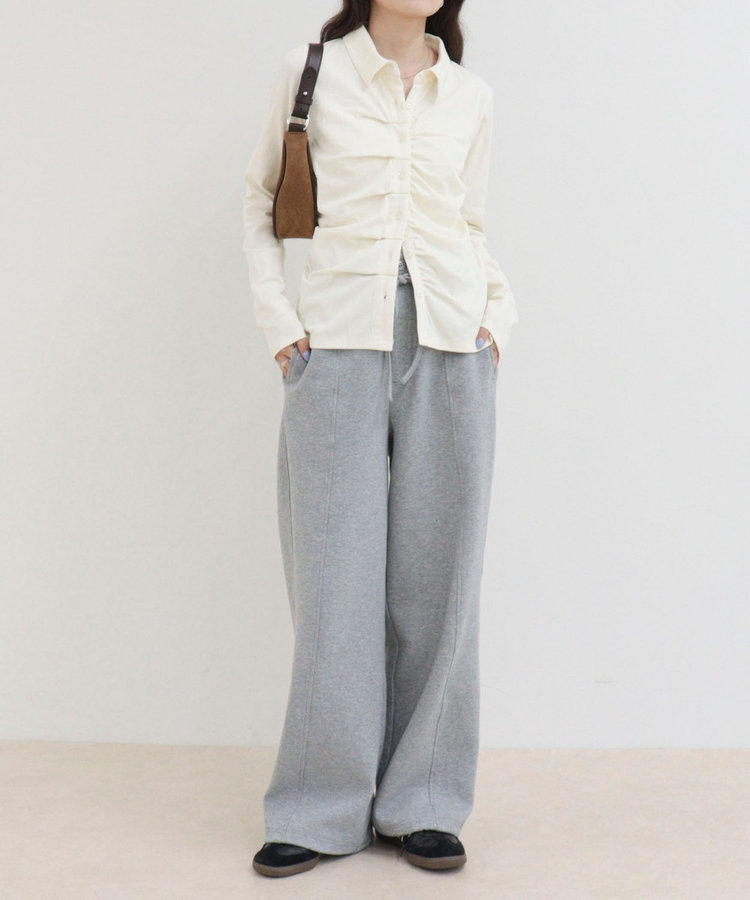 ［FREDY＆GLOSTER限定 TIME SALE！］フロントタックシャツカーディガン