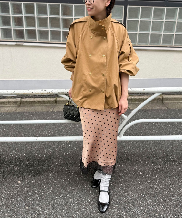 ショートトレンチスタンドカラーブルゾン