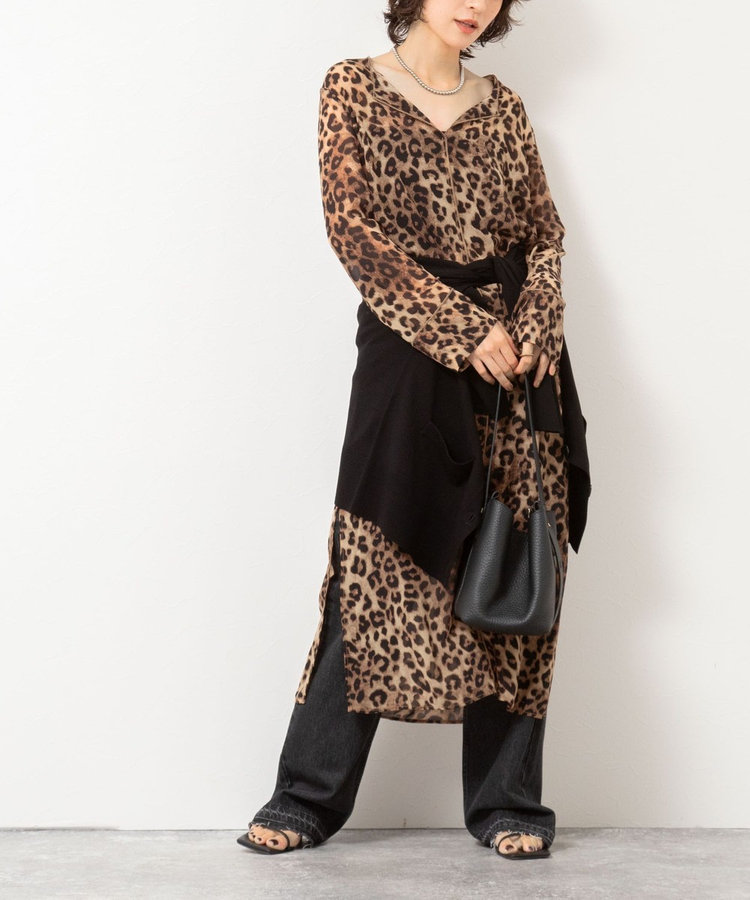 カフタンチュニックワンピース　ビジュー付き　シフォン　シースルー WEB限定 SPECIAL SALE！］【新宿京王店☆中田別注】カフタンシフォン