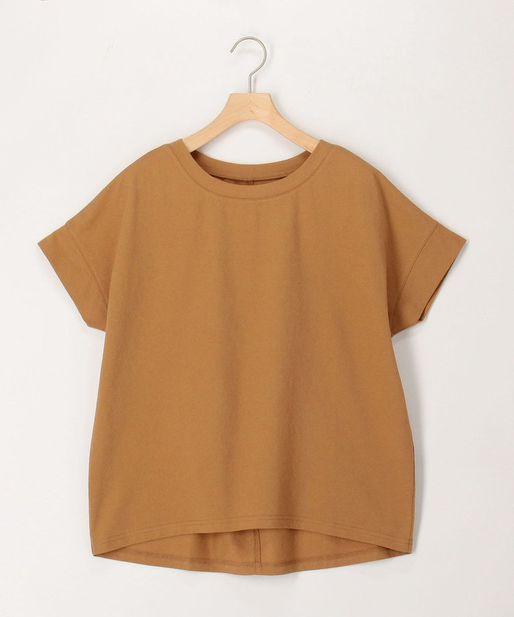 麻調ジャージー袖口ダブルTシャツ