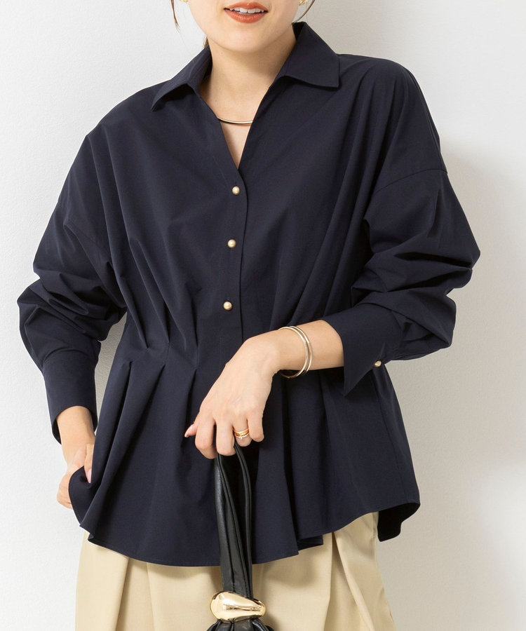 【WEB＆一部店舗限定カラー】ストレッチタフタスキッパータックシャツ