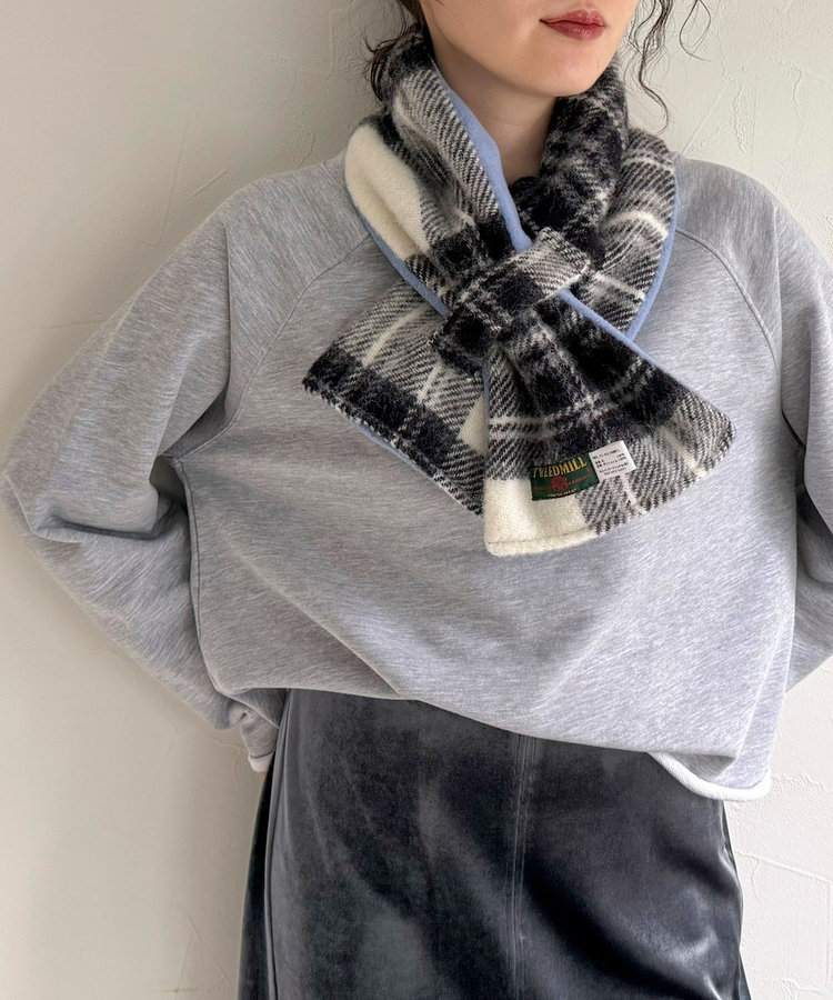別注》【TWEED MILL/ツイードミル】ウールチェック×フリース