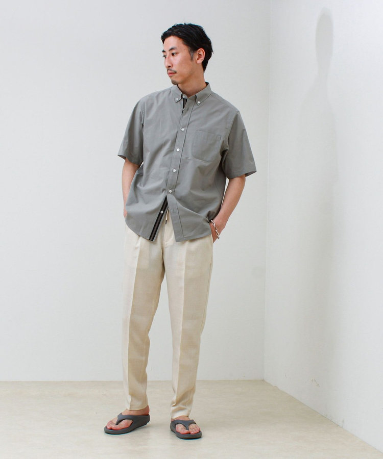 【セットアップ対応】リネンライクキャンバスパンツ
