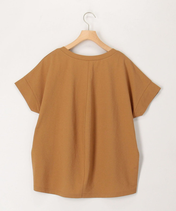 麻調ジャージー袖口ダブルTシャツ
