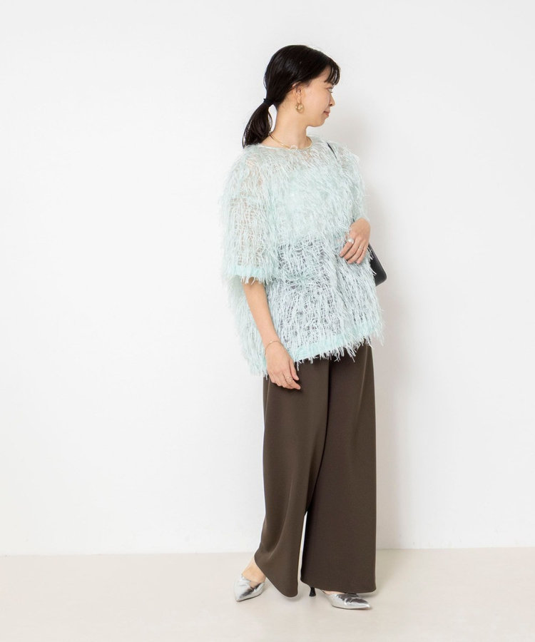【NOLLEY’S mgr.松葉☆別注サイズ・一部WEB限定カラーアイテム】《セットアップ対応》ウォッシャブルツイルバイヤス美脚パンツ