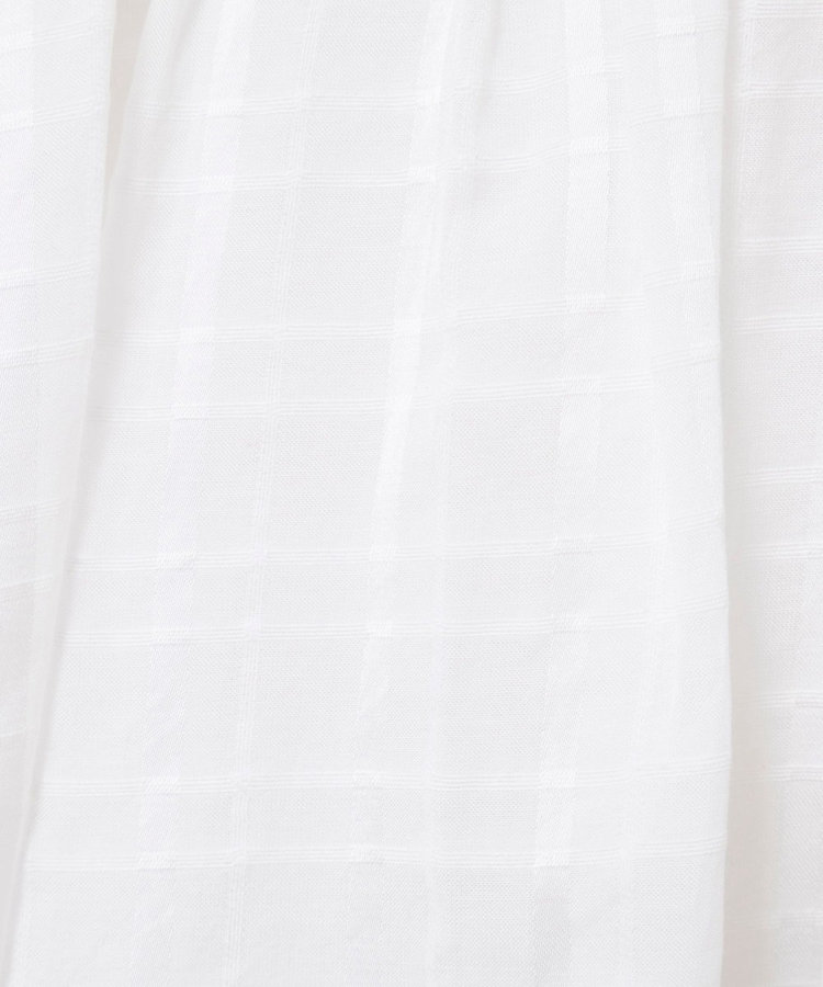 【MARILYN MOON/マリリーンムーン】sheer check 2way gathered blouse