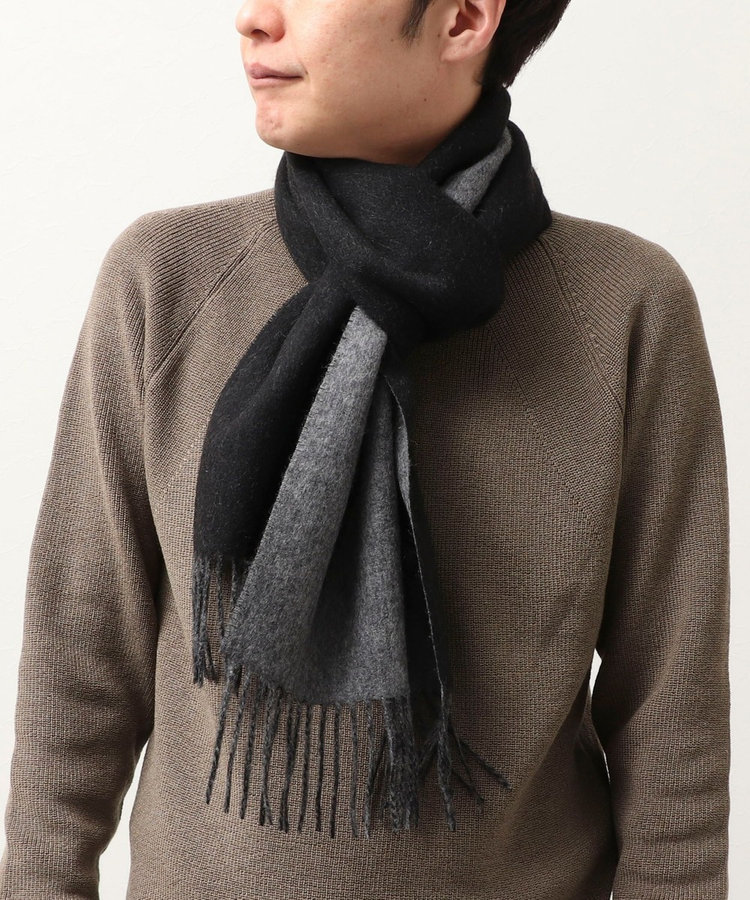 WEB限定 SPECIAL SALE！］カシミヤ混無地リバーシブルマフラー（5-0872