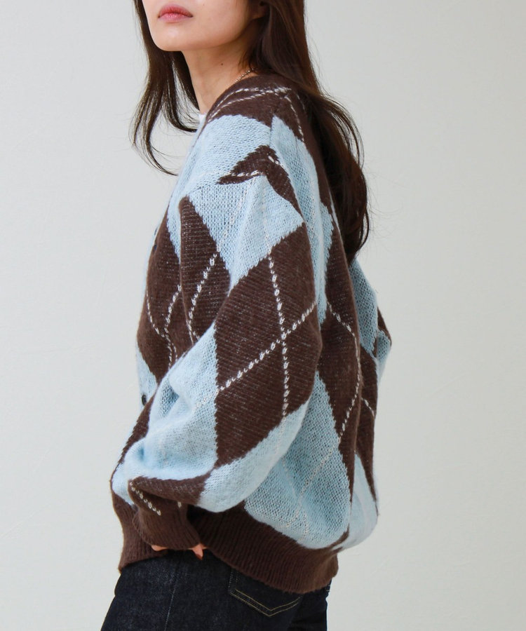 【実績品番/UNISEX】【BHPC】モヘヤタッチニットカーディガン