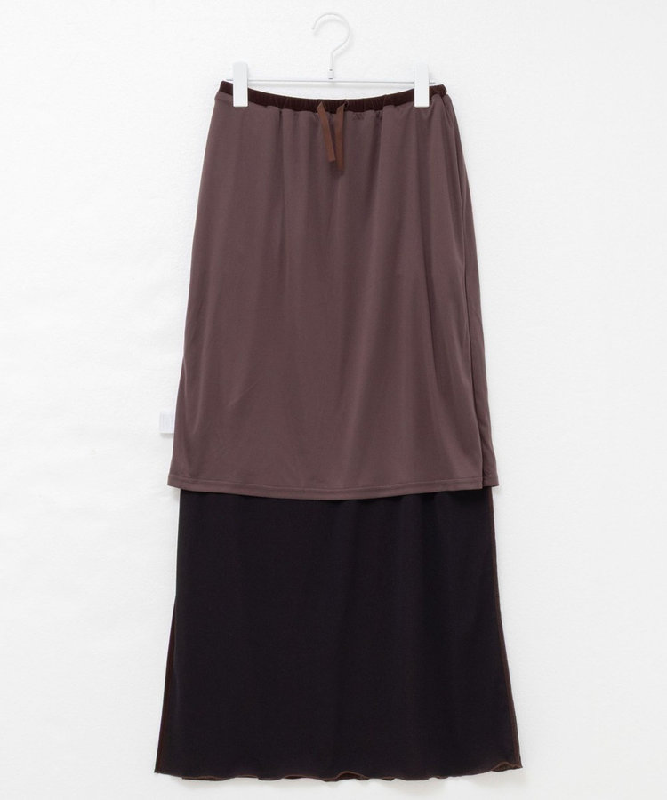 MAQWEL/マクウェル】ウォッシャブルベロアロングスカート（5-0039-5-06