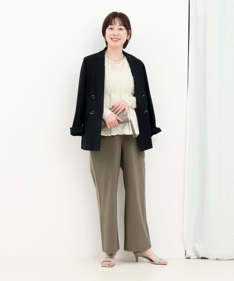 CICA配合サークルストレッチテーパードパンツ