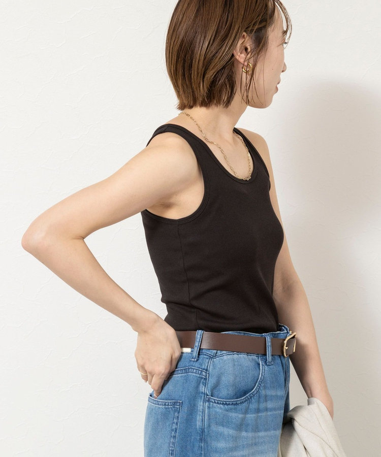 ［WEB限定 SPECIAL SALE！］ウォッシャブルカップ付きリブタンクトップ
