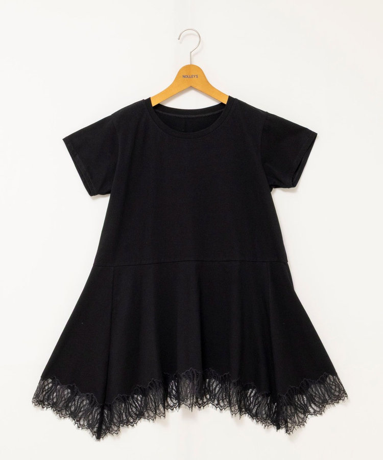 【WEB限定】ウォッシャブルヘムレースカットソー