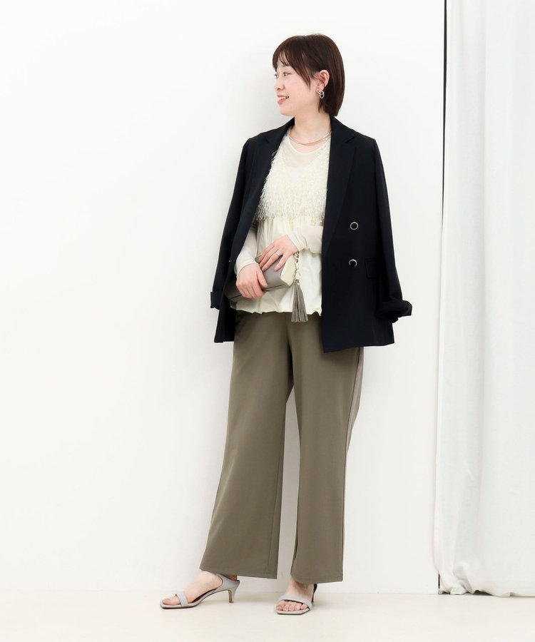 CICA配合サークルストレッチテーパードパンツ