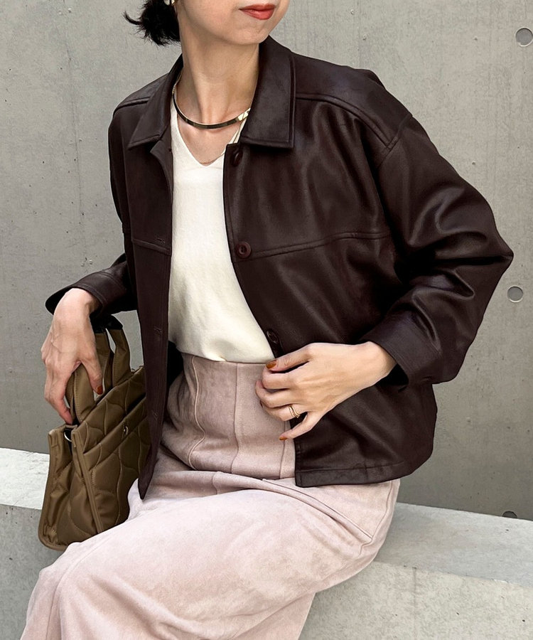 ストレッチレザージャケット（5-0818-6-04-005）｜MICO COULIER