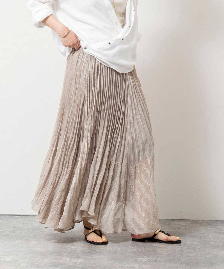 【WEB限定】ウォッシャブルシアーチェックプリーツスカート