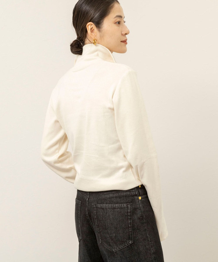 【MAQWEL/マクウェル】COTTON RIB ハーフジッププルオーバー
