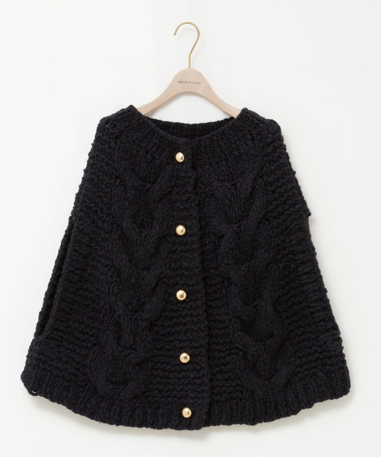 【IRONING/アイロニング】long cable cape