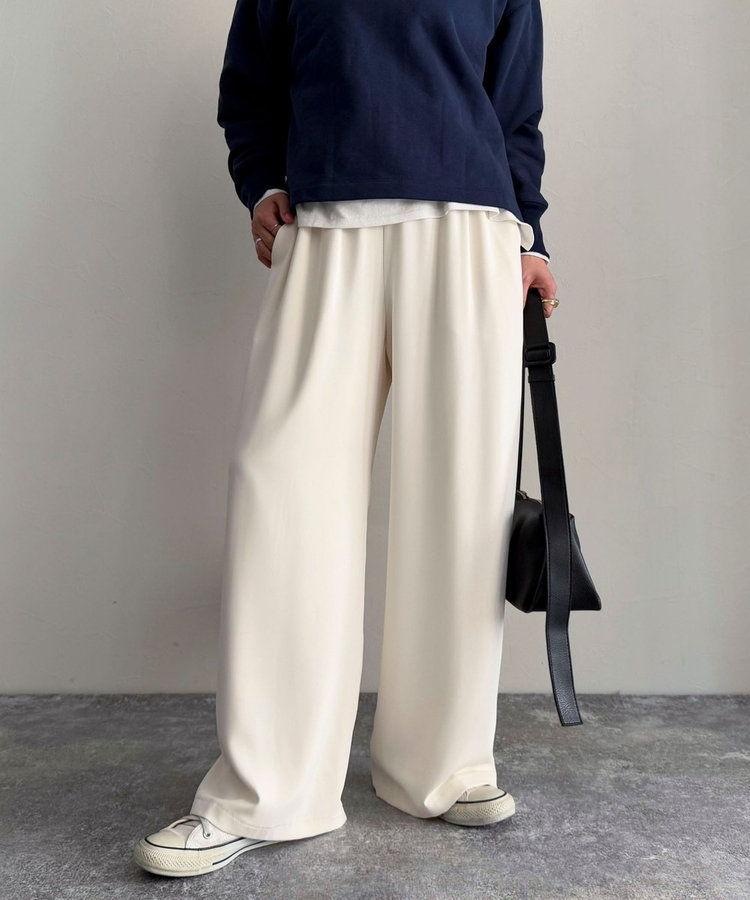 MIESROHE（ミースロエ）の「sustainableﾍﾟｰﾊﾟｰﾊﾞｯｸﾞﾜｲﾄﾞﾊﾟﾝﾂ