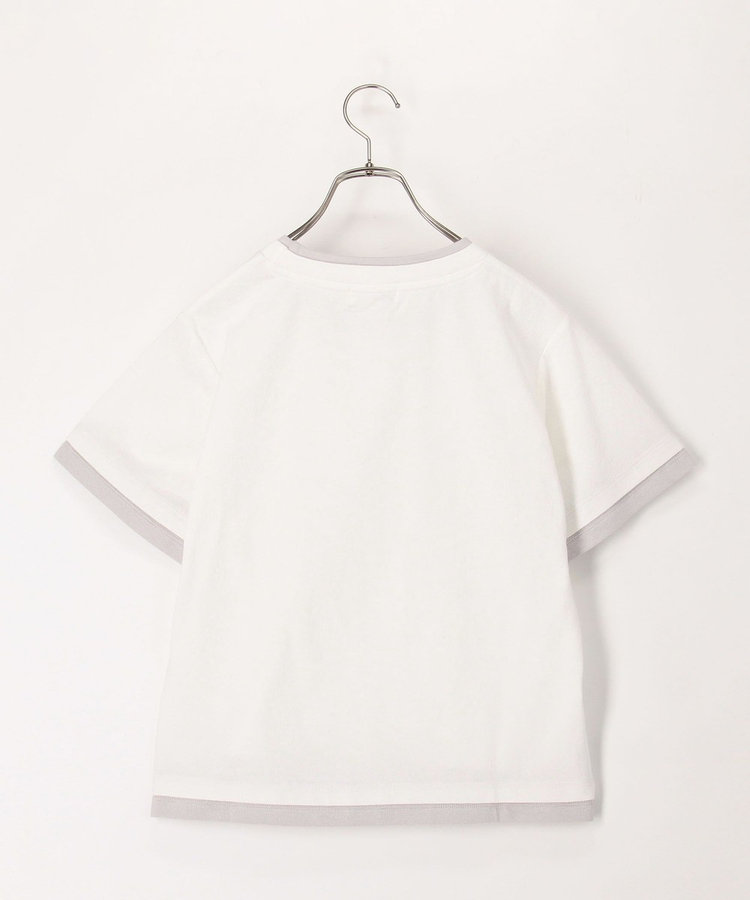 ドライタッチ天竺レイヤード風配色Tee