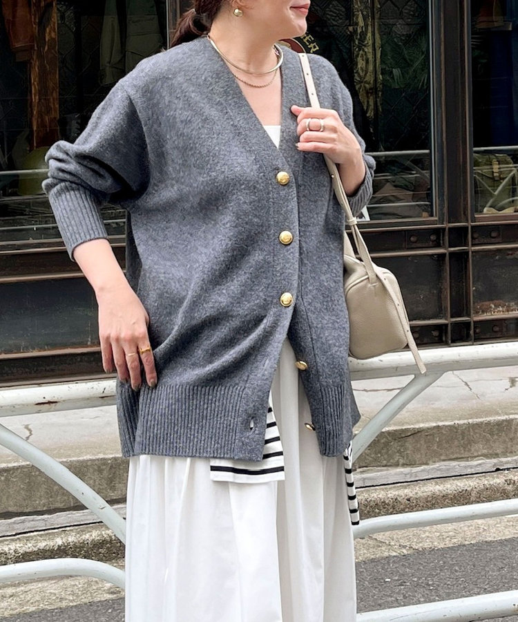 WEB限定アイテム】2WAY長めVネックカーディガン（5-0058-6-02-079