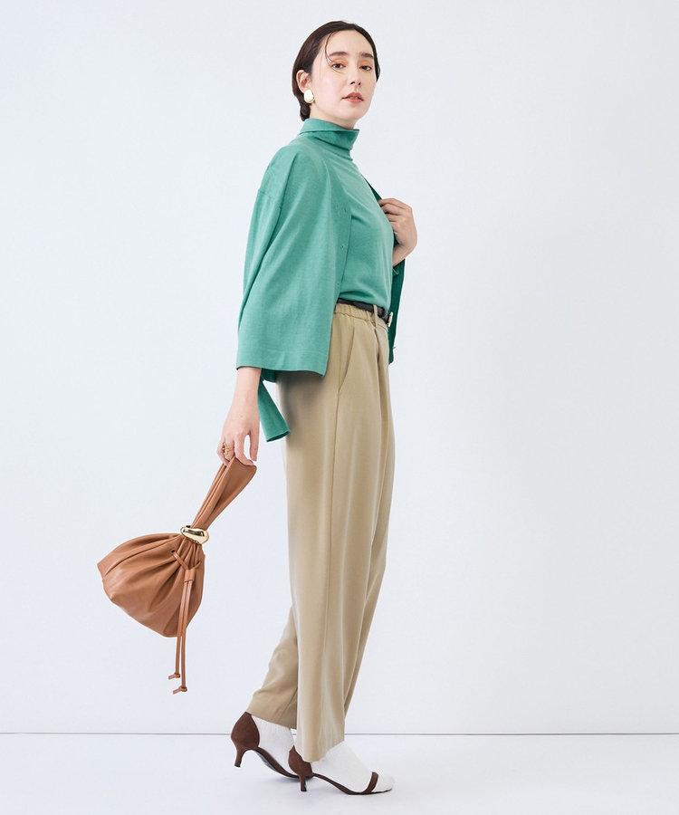 《手洗い可能》18GマレーゆったりVネックカーディガン