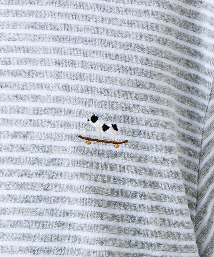 ［FREDY＆GLOSTER限定 TIME SALE！］【夏素材で快適】フレブルパイルTEE ワンポイント刺繍