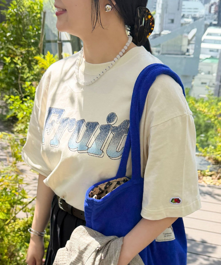 【FRUIT OF THE LOOM】19/-スラブ天竺FruitロゴＴ