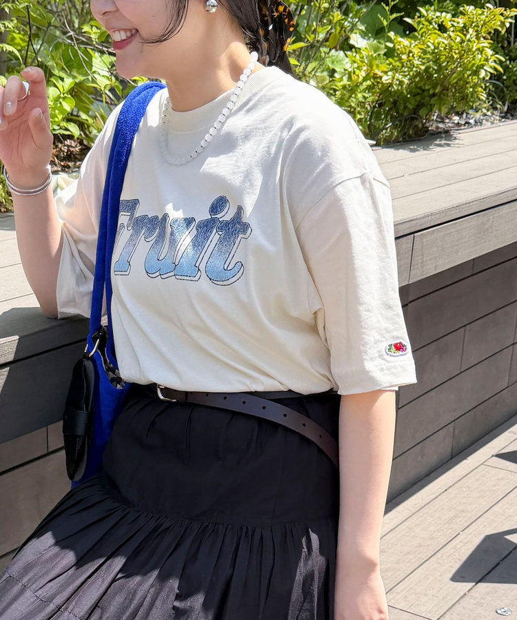 【FRUIT OF THE LOOM】19/-スラブ天竺FruitロゴＴ
