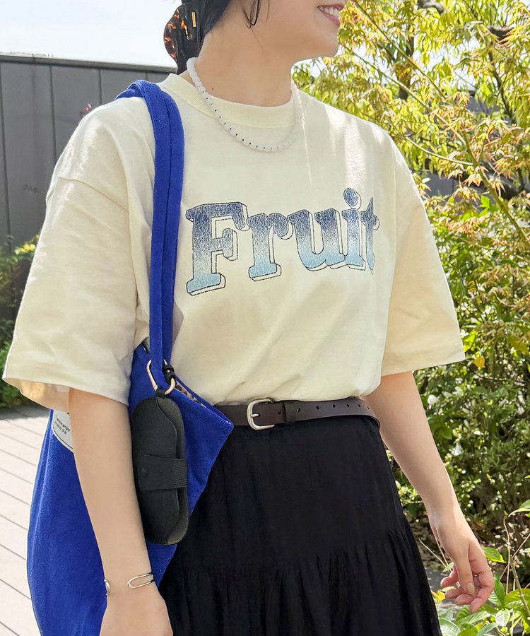 【FRUIT OF THE LOOM】19/-スラブ天竺FruitロゴＴ