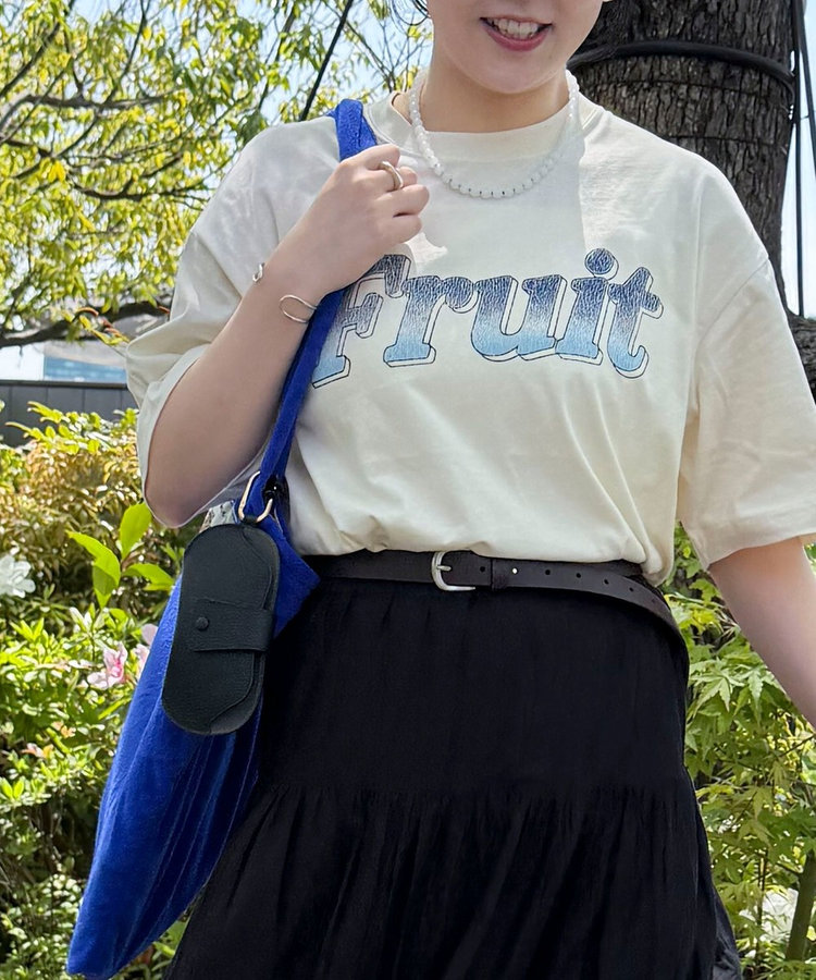【FRUIT OF THE LOOM】19/-スラブ天竺FruitロゴＴ