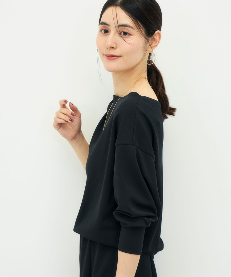 【BECシリーズ】《セットアップ対応》ウォッシャブルライトダンボールジョーゼット2WAYプルオーバー