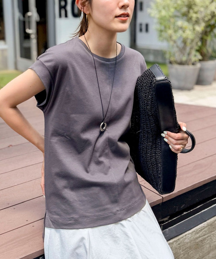 《ノーリーズオリジナル美容Tシャツ》シルクアミノ酸加工オーバーノースリーブ
