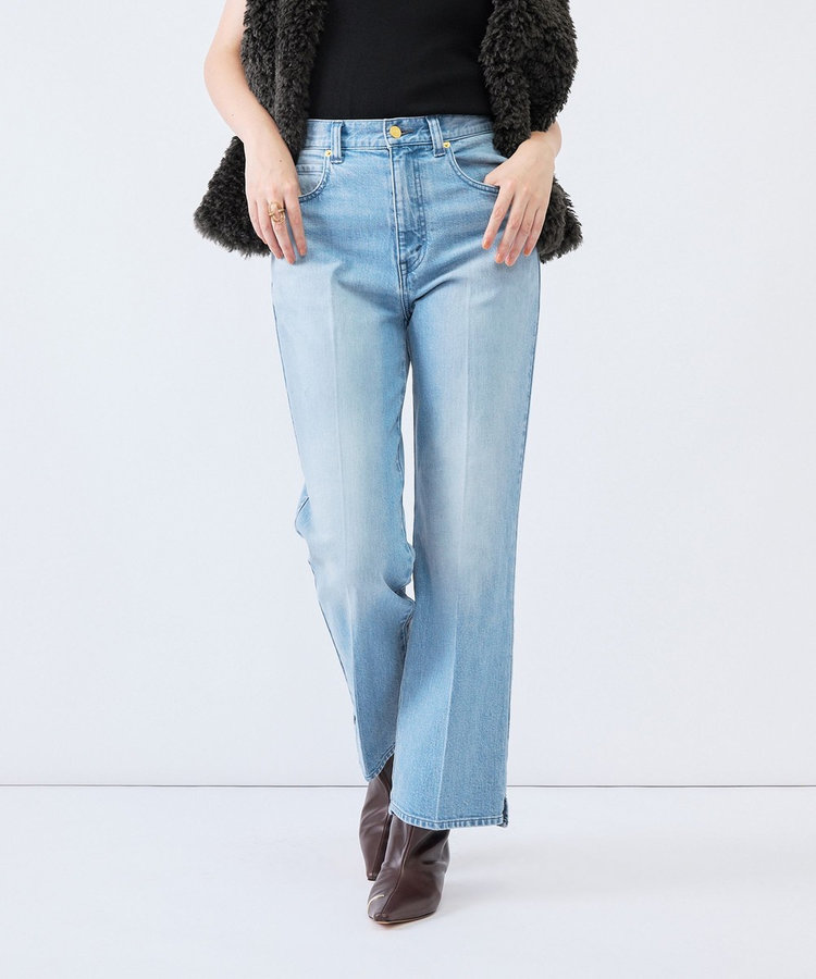 《5サイズ展開》【RM denim】センタープレス裾デザインデニム