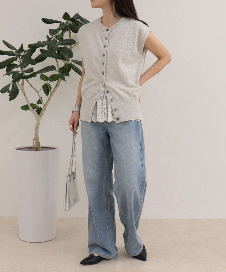 ベルト付きニットベスト