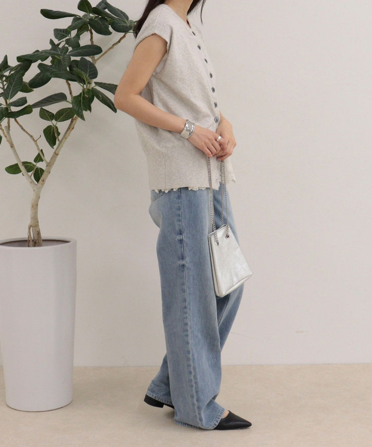 ベルト付きニットベスト