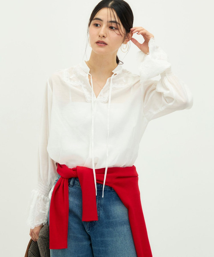 刺繍レースブラウス（6-0035-2-01-067）｜NOLLEY'S(ノーリーズ