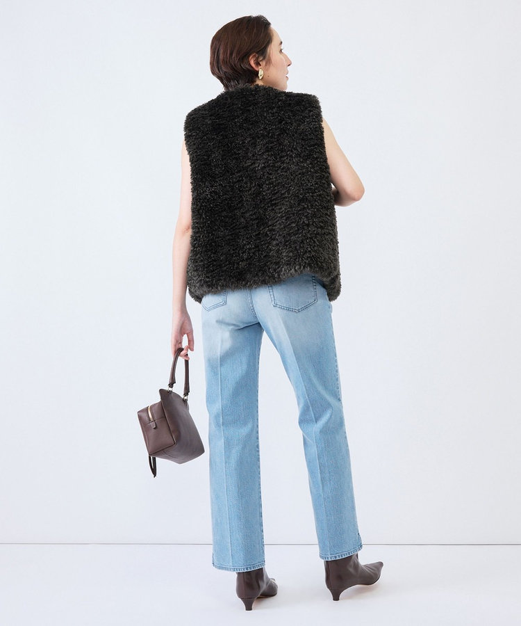 《5サイズ展開》【RM denim】センタープレス裾デザインデニム