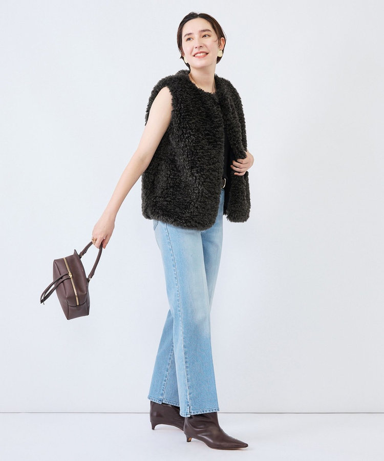 《5サイズ展開》【RM denim】センタープレス裾デザインデニム