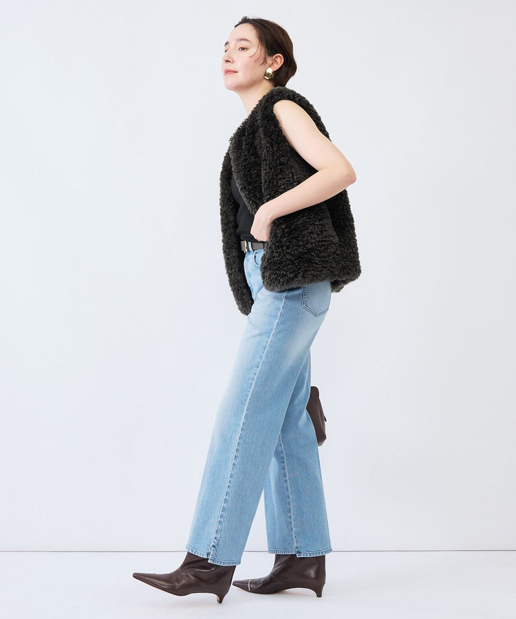 《5サイズ展開》【RM denim】センタープレス裾デザインデニム