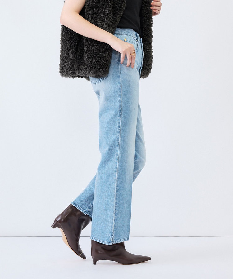 《5サイズ展開》【RM denim】センタープレス裾デザインデニム
