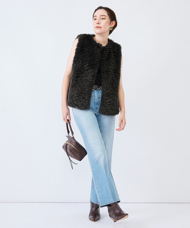 《5サイズ展開》【RM denim】センタープレス裾デザインデニム