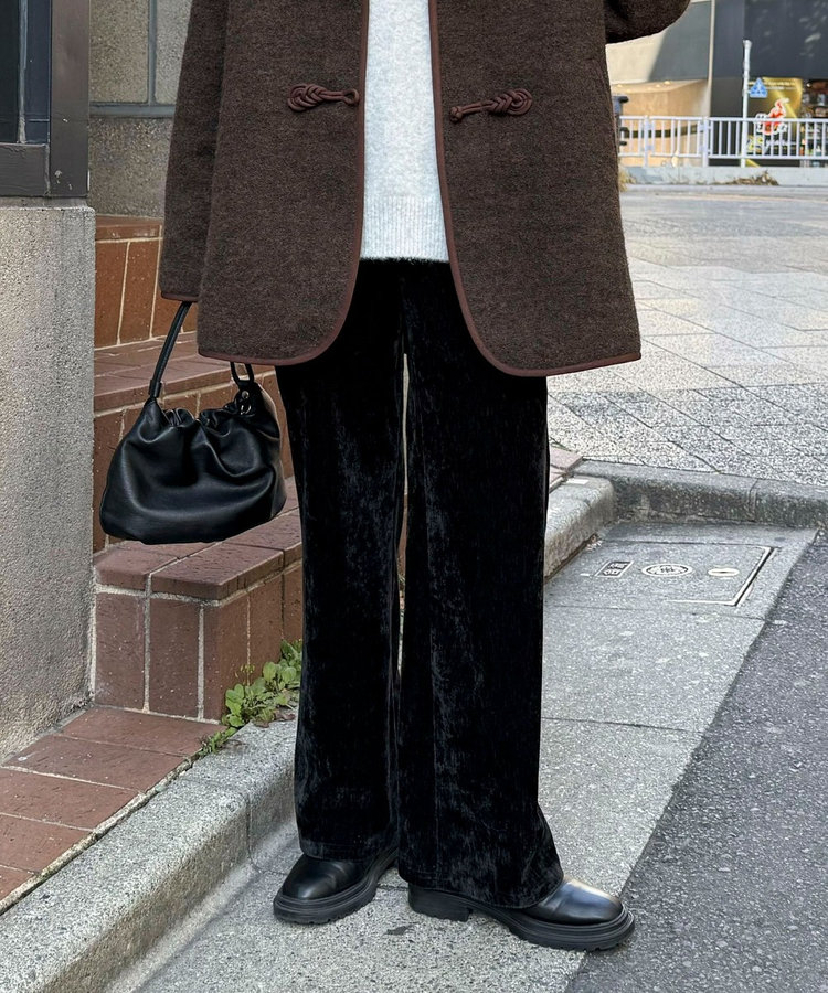 モールストレッチフレアーパンツ