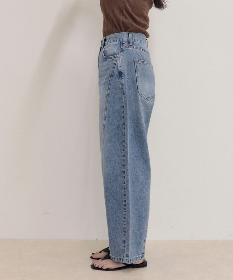 ライトオンス切替ワイドデニムパンツ