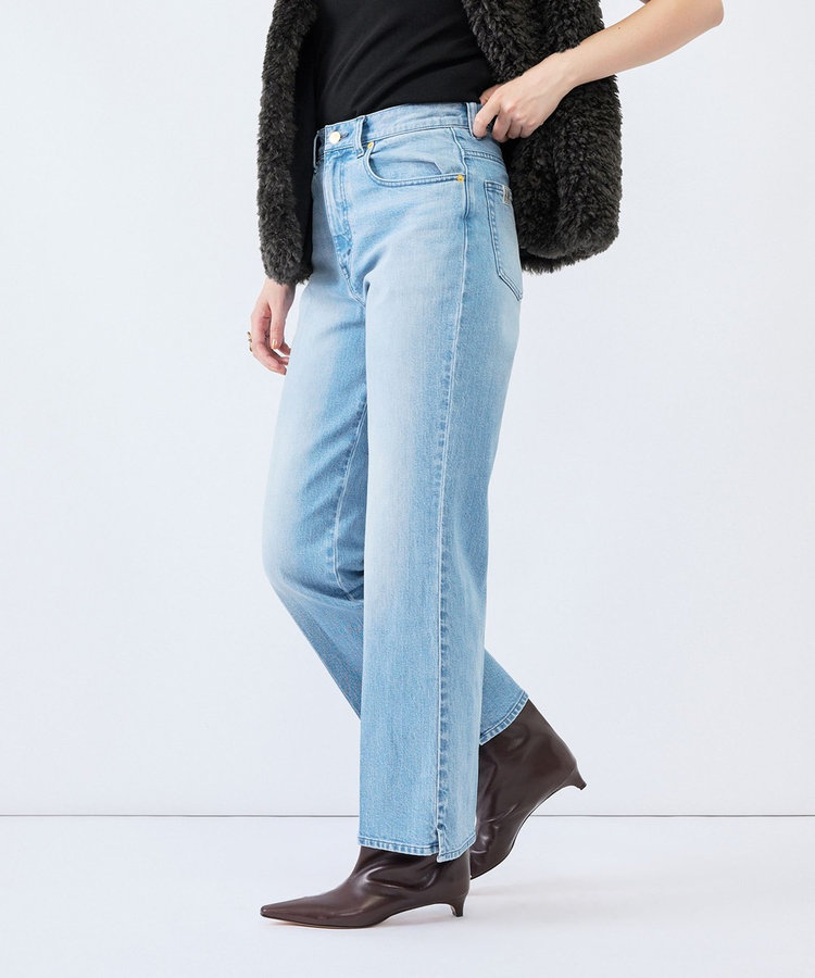 《5サイズ展開》【RM denim】センタープレス裾デザインデニム