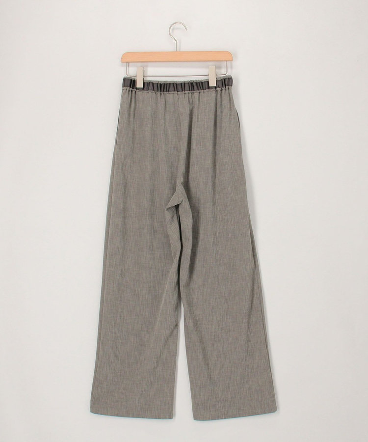 《セットアップ対応》リネンライクシャンブレーワイドパンツ