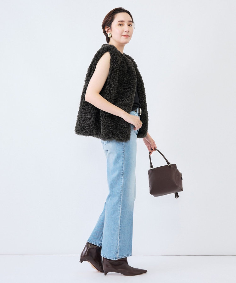 《5サイズ展開》【RM denim】センタープレス裾デザインデニム