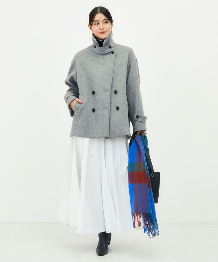【一部WEB限カラー】ウールカシミヤダブルブレストコート