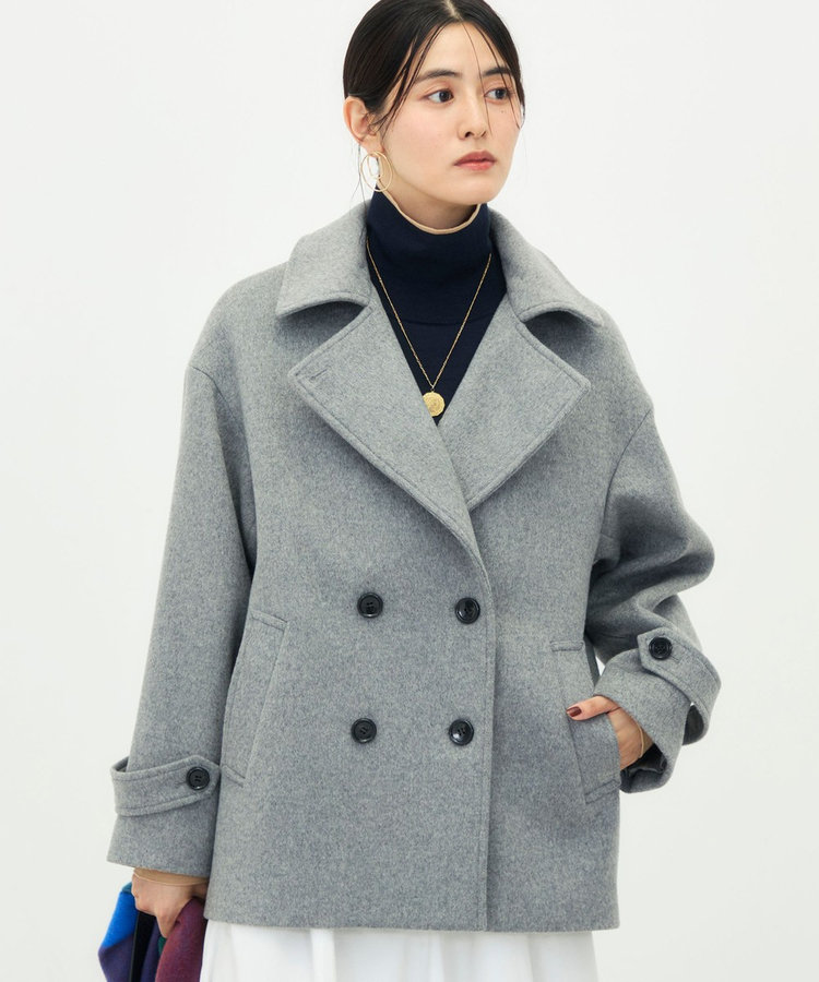 【一部WEB限カラー】ウールカシミヤダブルブレストコート