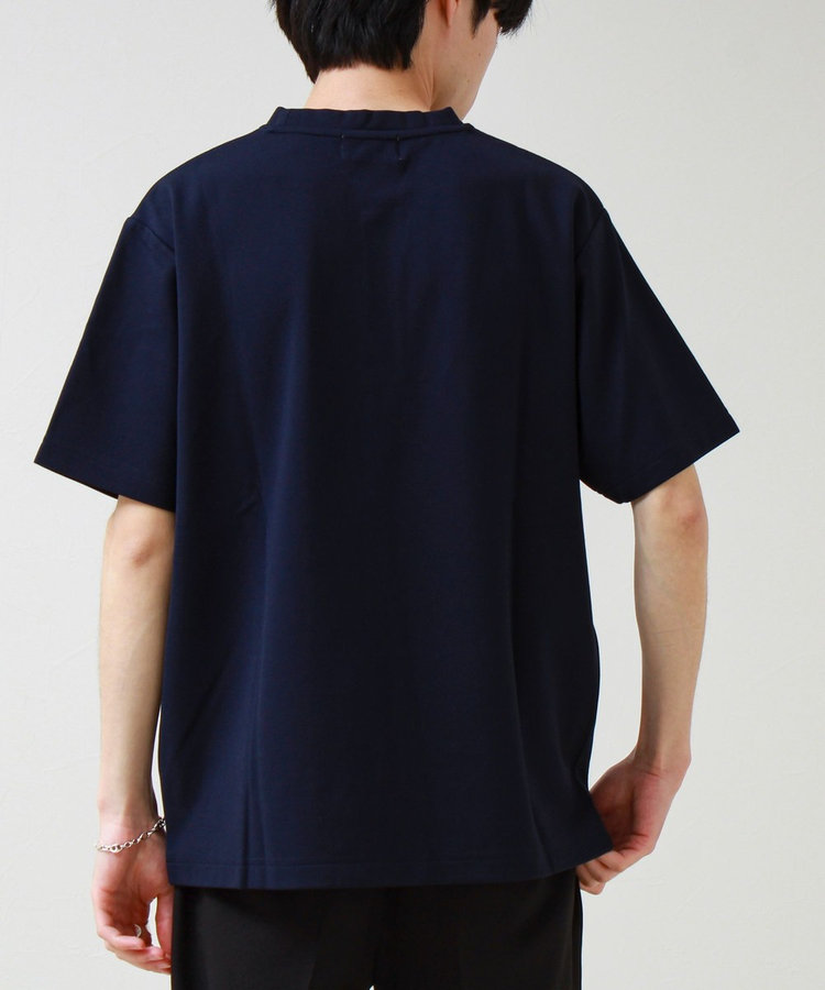 【抗菌防臭】ポンチ素材 ヘンリーネックTシャツ